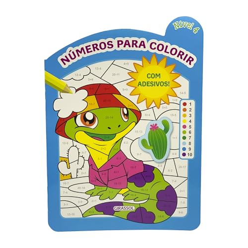 Números para colorir – Nível 4 – Com adesivos!