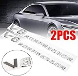 ★ Geeignet für Kotflügel ZFXNB 2Pc Abs 3D Aufkleber Autoseite Kotflügel Buchstabe V8 Kompressor Emblem Abzeichen Dekoration Für Mercedes