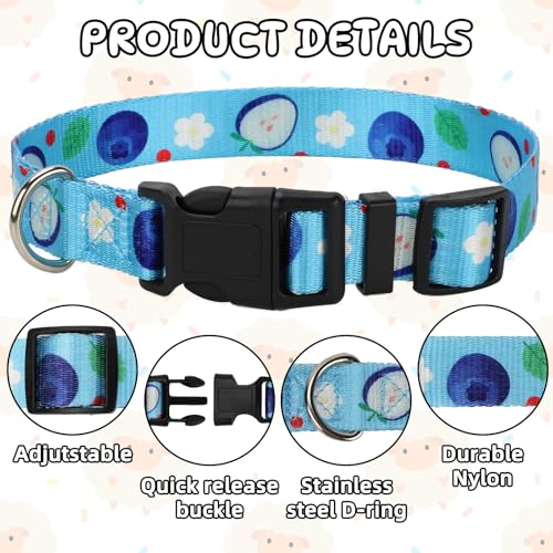 Image of 5 Pack Goat Collars with Bells, Adjustable Nylon Collar Set pet and Horse Sheep Grazing Copper Bells Pet Anti-Lost Loud Bronze Bell for Small Farm Animal Sheep Goat Cow Accessories(Fruit)