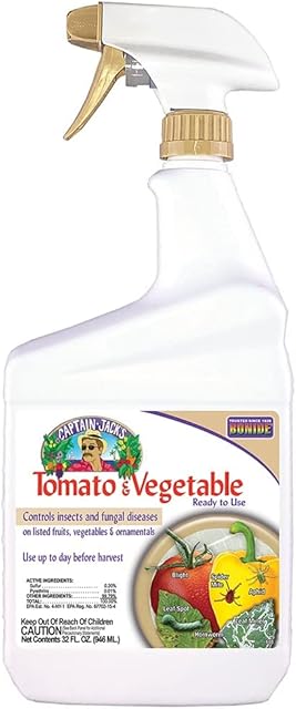 Bonide Captain Jack's Tomato & Vegetable Spray, 32 oz Ready-to-Use Spray, Insect & Disease Control for Organic Gardening