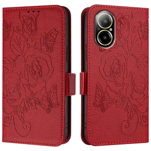 Étui OPPO Realme C67 4G housse portefeuille en cuir avec porte-cartes