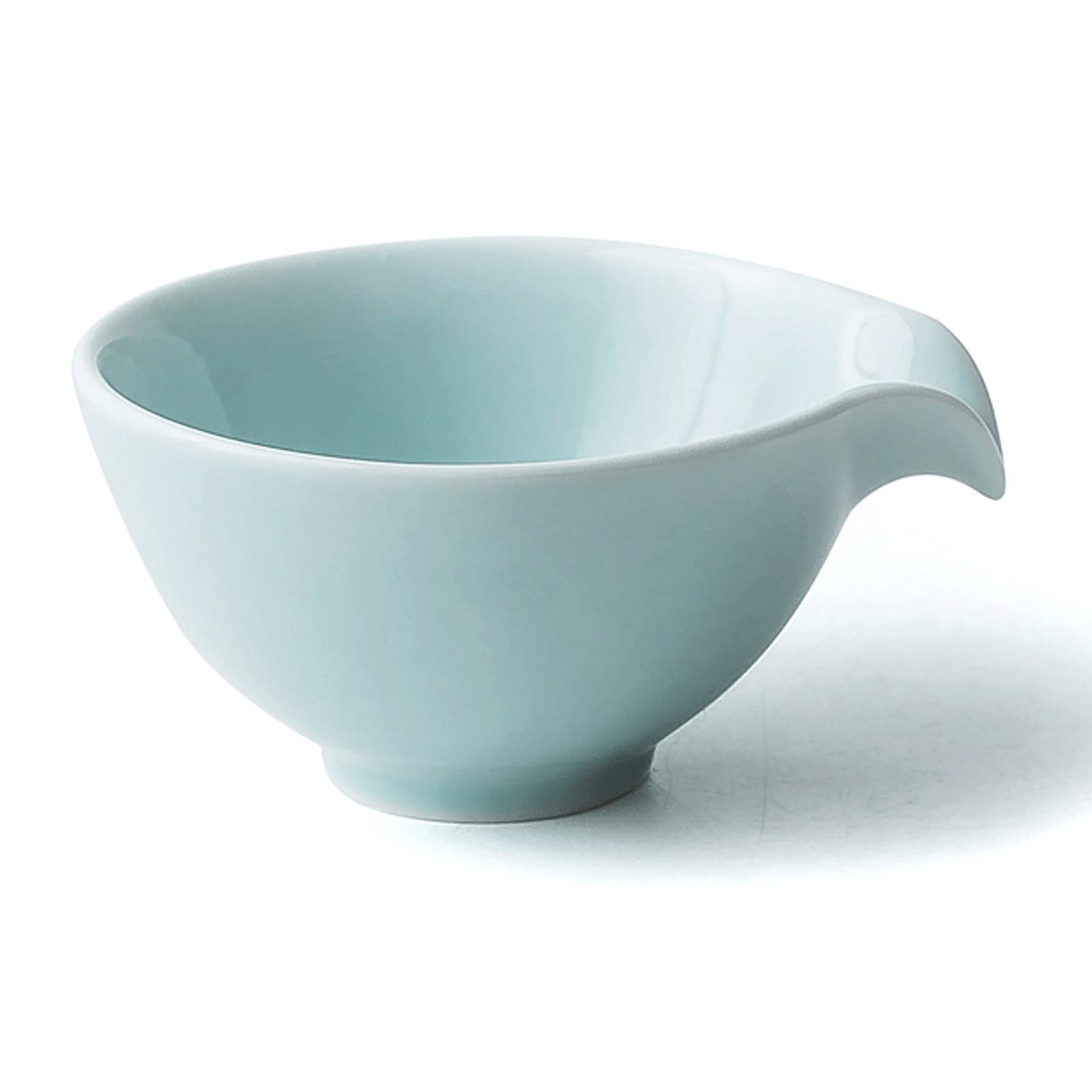 ERoomQ Saucer The Ceramic Sauce Boat with V-Shaped Tip, High-Temperature-Fired Salad Dressing Server Can Be Used in Dishwashers Dish