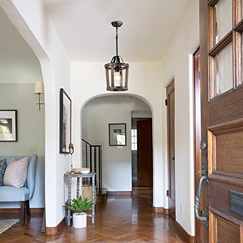 CFAGHOMEDESIGN Island Pendant Lights for Kitchen,1-Light Farmhouse Wood Hanging Light,Oak Wooden Kitchen Pendant ighting Over Island,Foyer,Eetryway,Stairway,Hallway,Dining Room,Bedroom,Living Room - Image 3