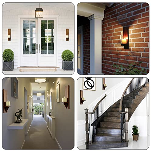 Candelabros de pared de madera para decorar paredes vacías sin espacio 8