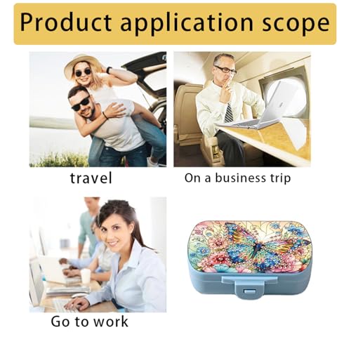 Image of ARTopet Diamond Art Painting Mini Storage Box with 6-Grid Creative Design Compact Portable Small Case for Purse Travel Daily (Butterfly)