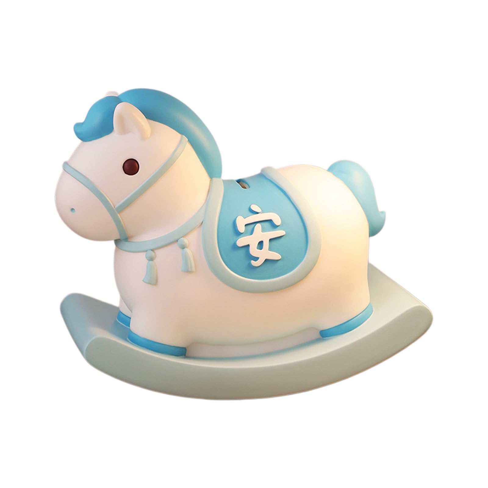 Buxuaaaa Blue Rocking Horse Piggy For Unbreakable Coin Saver Birthday Decor Rocking Horse Piggy For Unbreakable Coin Saver Birthday Decor