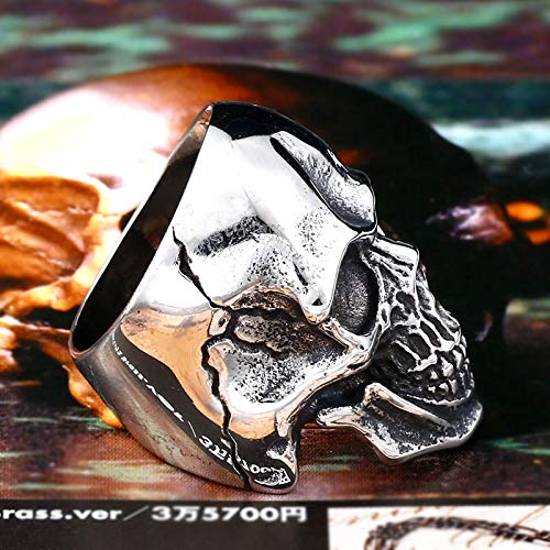 Image of Genuine Stainless Steel Ring Jewelry for Men Fashion Punk Biker Skull Rings