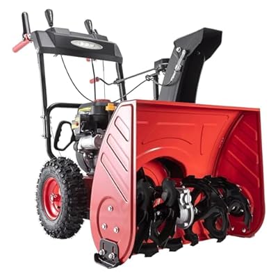 Powersmart Snow Blower - 24 Inch Snow Blower Gas Powered, 2-Stage 212cc Engine with Electric Start, Led Light, Self Propelled Snow Blower for Outdoor