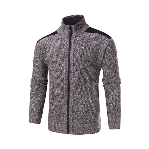 Mens Cardigan Sweaters with Zipper Shawl Neck Knit Button Up Closure with Pockets Winter Sweaters Casual Outerwear2