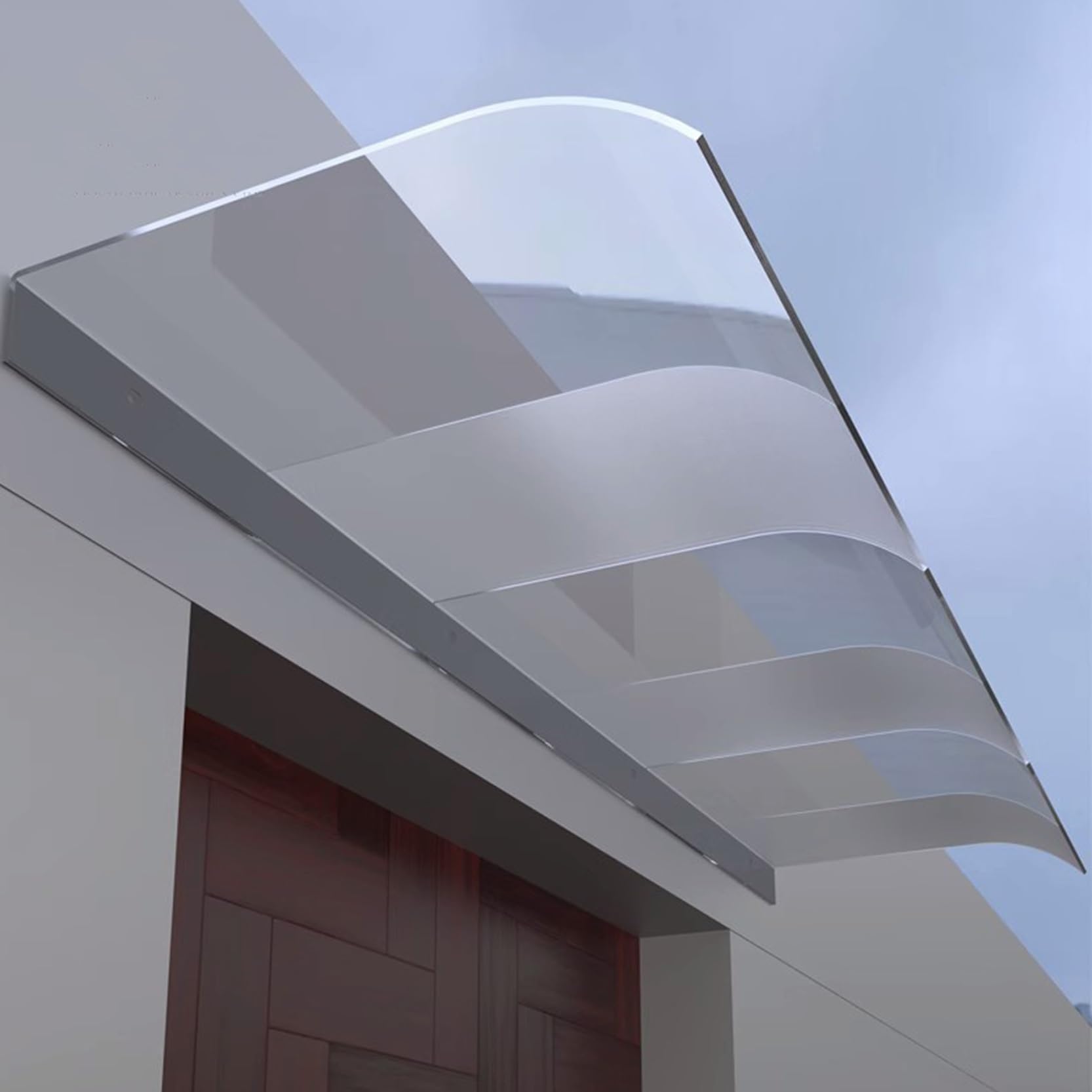 LWJSOCP Outdoor Door Canopy ning 40x380cm UV Protective Cover for Patio Porch Yard & Rain Shelter Sunshade No Brackets Needed