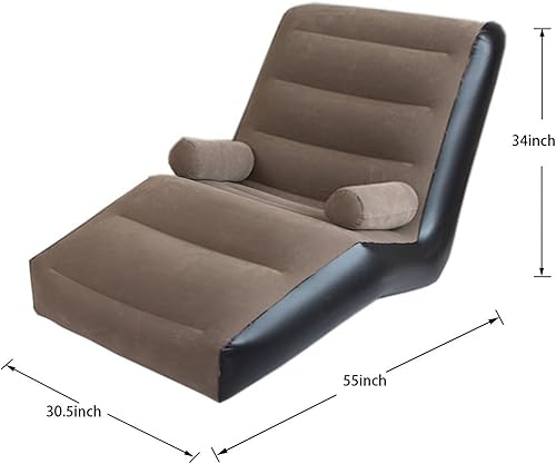 Miniatura 3 de Sofá perezoso inflable, silla de descanso, sofá inflable de ocio, sillas de salón tipo S, sofá tumbona para sala de estar interior, patio trasero,