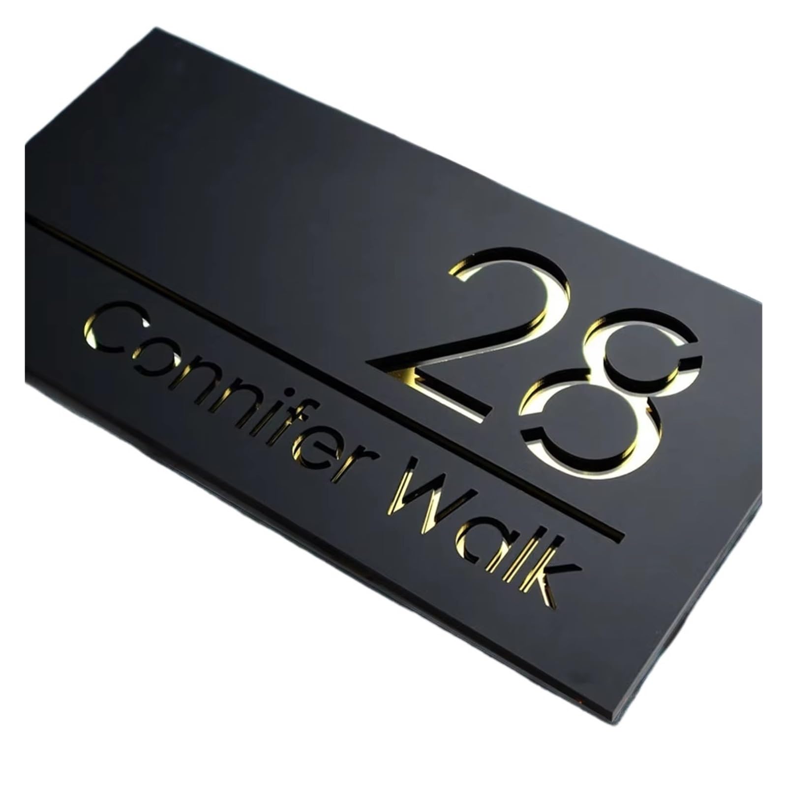 Placa De Puerta Con Número Casa, Dirección Acrílica 3D, Decoración Familiar, 1 Ud(1,14x20cm(5.5x7.9in))