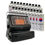 🔥 Chauffage à gaz portable sans bouteilles de gaz lourdes. Compact et simple avec de petites cartouches de butane.