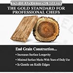 Maple End-Grain Cutting Board – Made in USA – 17” x 13” x 1.75” (10 lbs) - Thick Butcher Block – Juice Groove, Non-Slip Feet – Food-Safe Mineral Oil Finish – Premium Gift Box