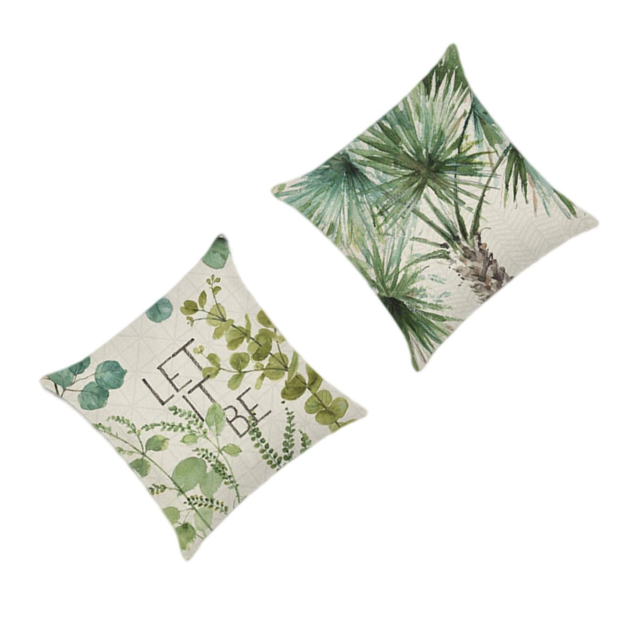 Fundas de almohada para sofá de lino natural: renueve su salón con este pack de 4 unidades de 45x45