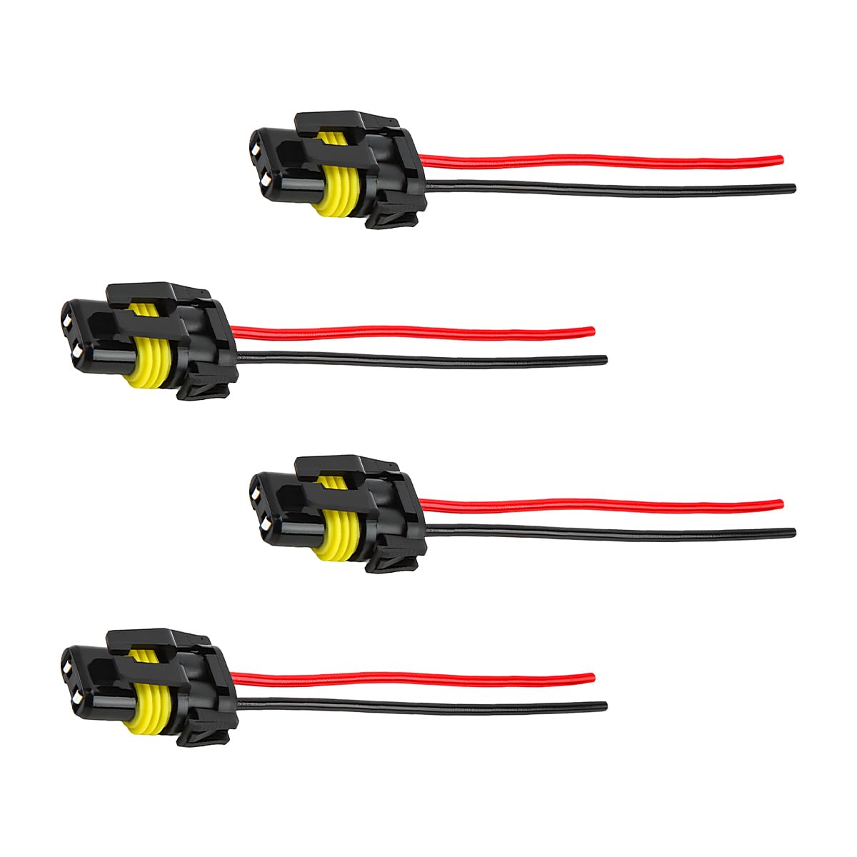4 PCS 9005 HB3 9006 HB4 9012 Bulb Socket, Headlight Connector Female Adapter Wiring Harness Socket, Automotive Headlights Fog Lights Socket Wire Replacement, Car Accessories