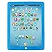 Produktbild TWISFER Tablette Kinder Lerntablett Tablet, Kleinkind Frühe Entwicklung Lernspiel Spielzeug, Kinder Tablet Lesemaschine Kinder Bildung Alphabet Lernen ABC Sounds Musik und Worte (Blau)