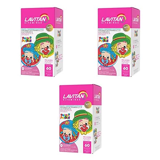 Lavitan Kids Vitamina Sabor Tutti-Frutti 60 Comp. 3 uni Mastigáveis Cimed