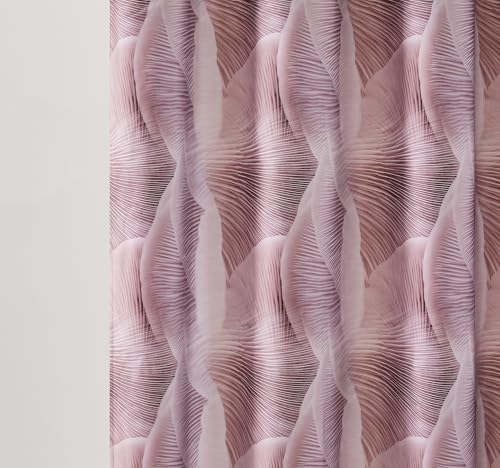 Rideau de douche rose en coton Lush Decor Chuks Collins 183x183 cm