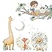 Ownlife Niedliche Cartoon Wandaufkleber Giraffe Lion Fuchs Kinderzimmer Kindergarten Wandaufkleber Dekorative Baumbild Kinderfreie Kombination