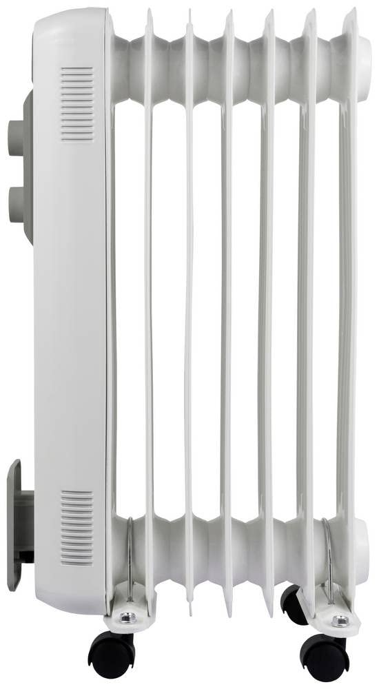 Bimar Radiador eléctrico S827, enfriador de aceite de bajo consumo, calentador con 7 elementos y 5 canales para circulación ajustable, 3 salidas de calefacción, portátil