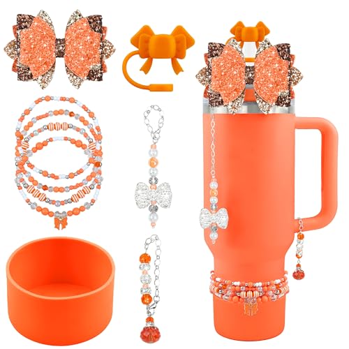 Hpebl 9PCS Accessories for Stanley Cup 30 40oz Tumbler Accessories,Orange - image 1