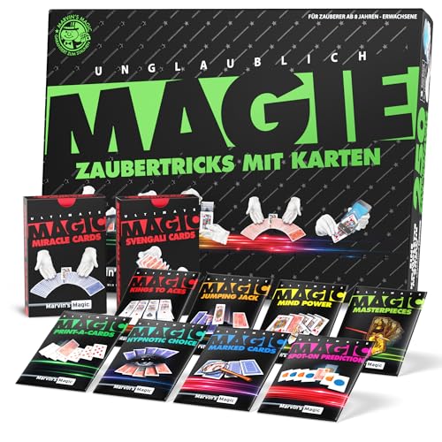 Marvin's Magic 250 Zauberkartentricks Set - Kinder & Erwachsene ab 8 Jahren