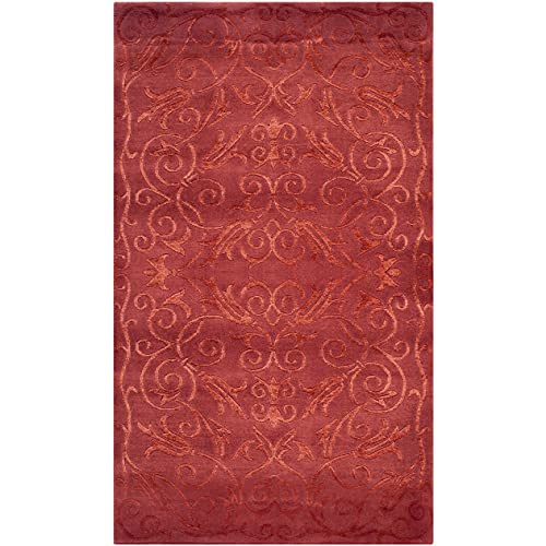 Safavieh Tibetan Rug 9x12 Raspberry Hand-Knotted