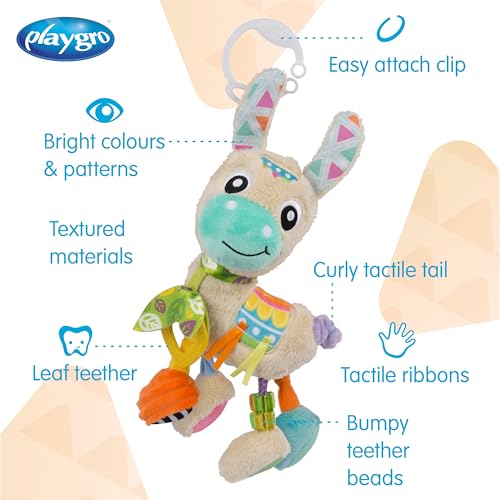 Ami sensoriel Lama Lupe Playgro pour apaiser les gencives de bébé