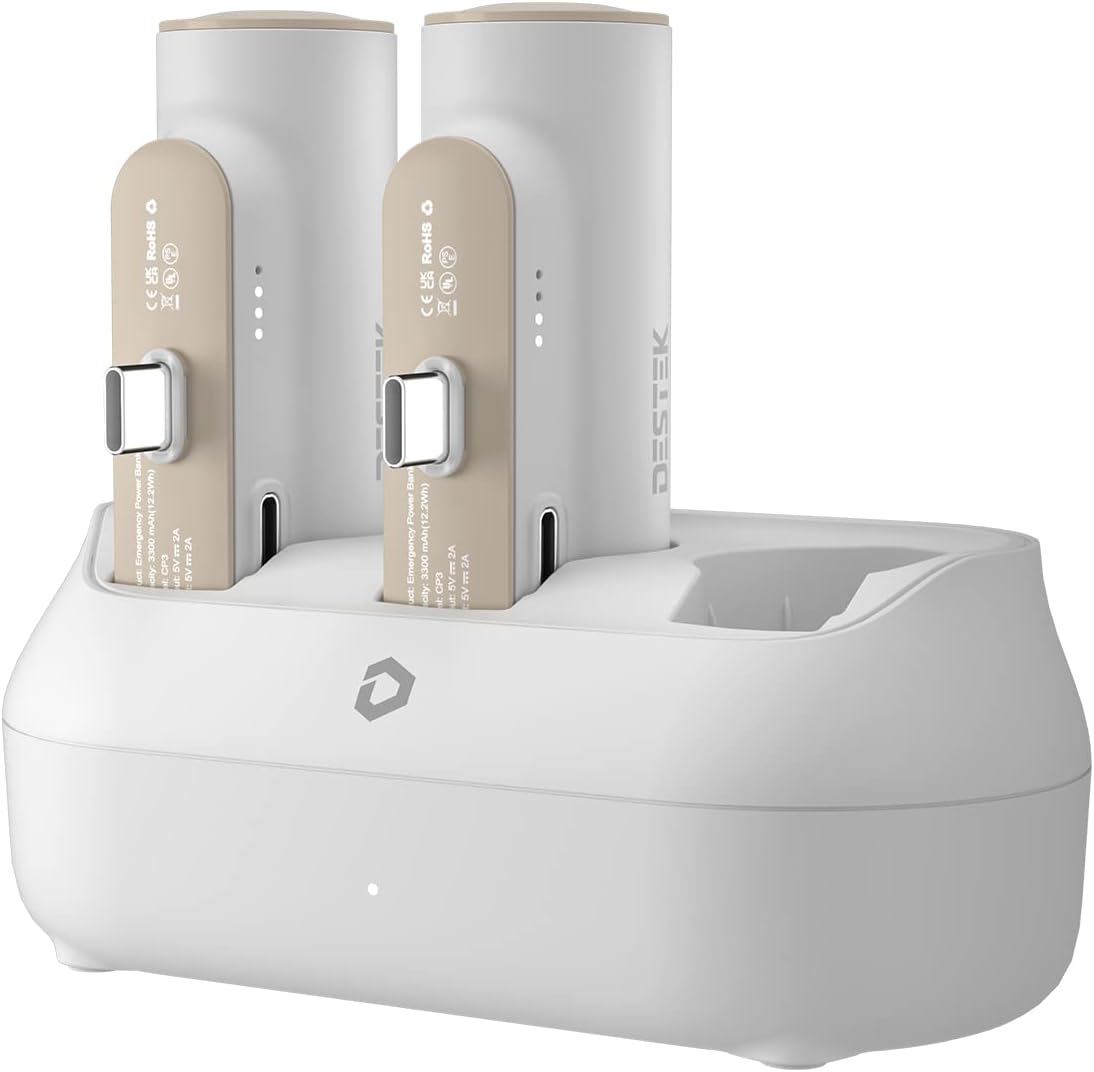 DESTEK Charging Dock for CP3 Battery Pack, Power 3 CP3 Battery Pack at The Same Time