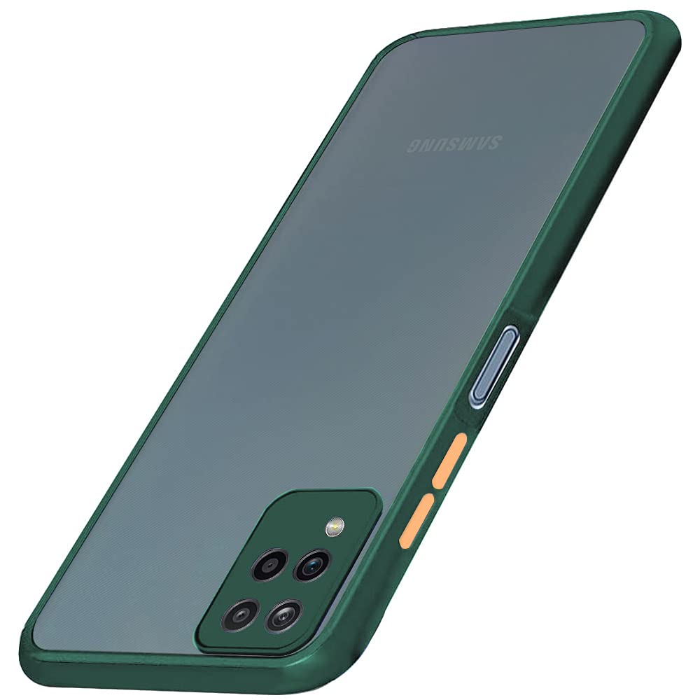 CEDO Samsung Galaxy M12 / A12 / F12 Smoke Cover Back Case | Camera Bump Protection Frosted Matte | 360 Degree Shockproof Rubberized Anti-Drop Slim Hard Backcover (Green) (B093H5SBLX) Amazon Price History, Amazon Price Tracker