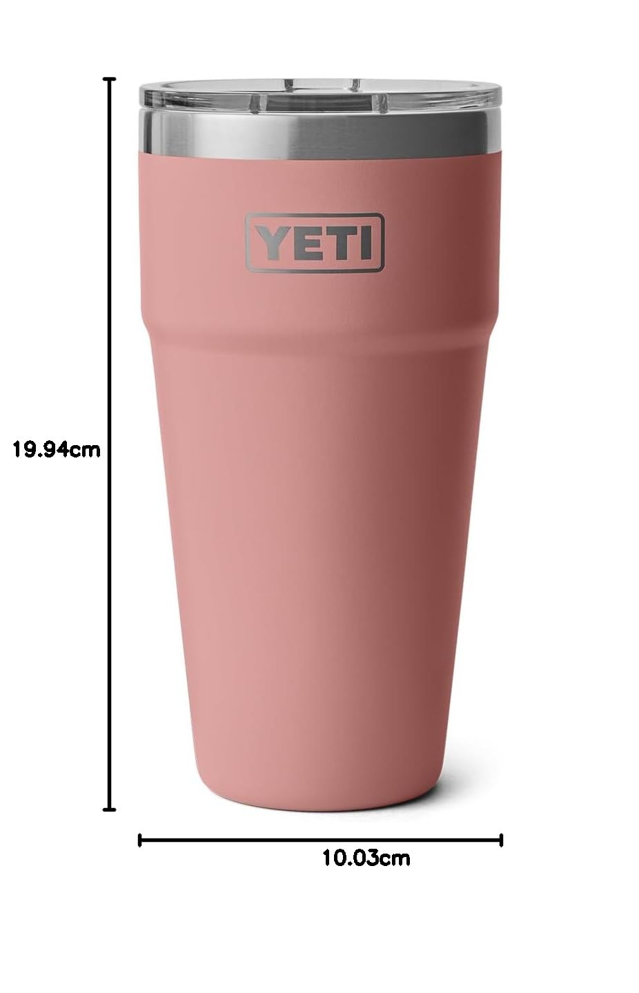 YETI Rambler Gobelet empilable isotherme en acier inoxydable avec couvercle MagSlider, 887 ml, rose grès