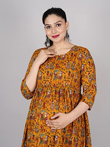 Image of Jikonet Women's Maternity Kurti for Feeding Zippers (VJK)
