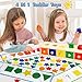 Peacurh Montessori Toys Wooden Color & Shape Sorter Toys for Toddlers 1-3, Matching Box Sorting Blocks Manipulatives Preschool Learning Educational Toy for 1 2 3 4 Year Old Boy Girl Kid Gifts
