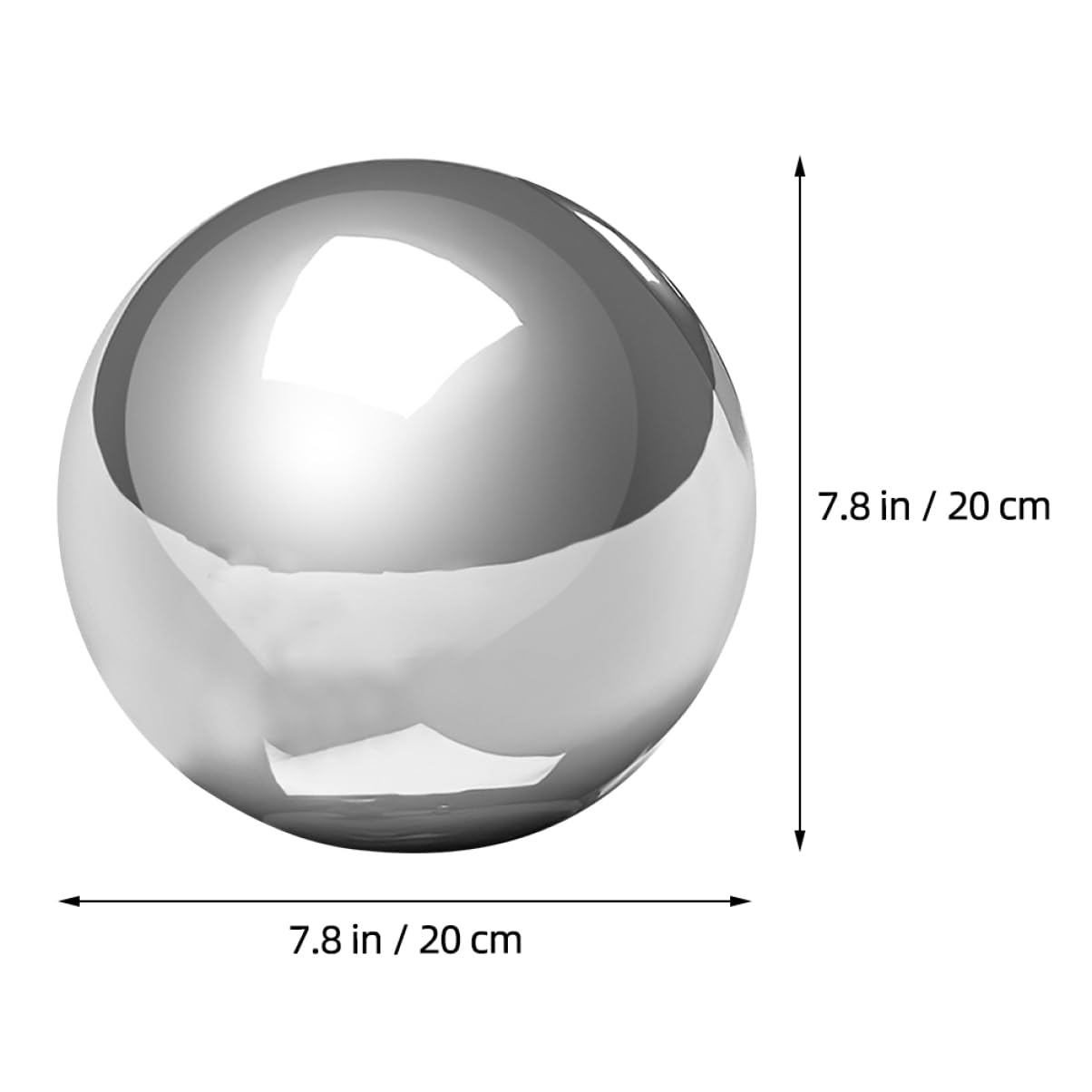 Abaodam Palla da Giardino Riflettente Lucidata in Acciaio Inox Argento