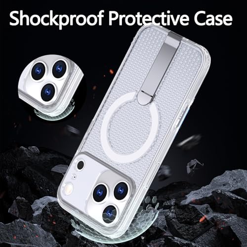 Coque de refroidissement iPhone 17 Pro Max antichoc béquille nid d'abeille - 4