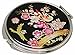 Mother of Pearl Pink Korean Plum Flower Tree and Bird Design Double Compact Magnifying Purse Mirror