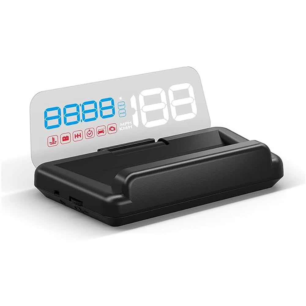 lxlfc Car HUD Head Up Display for KIA Rio K3 Forte/Cerato K4 Optima/K5 Cadenza/K7 K8 K900/K9, Digital Speedometer Bright Day Night Projection Compact Dashboard Design, Car Windshield Projection