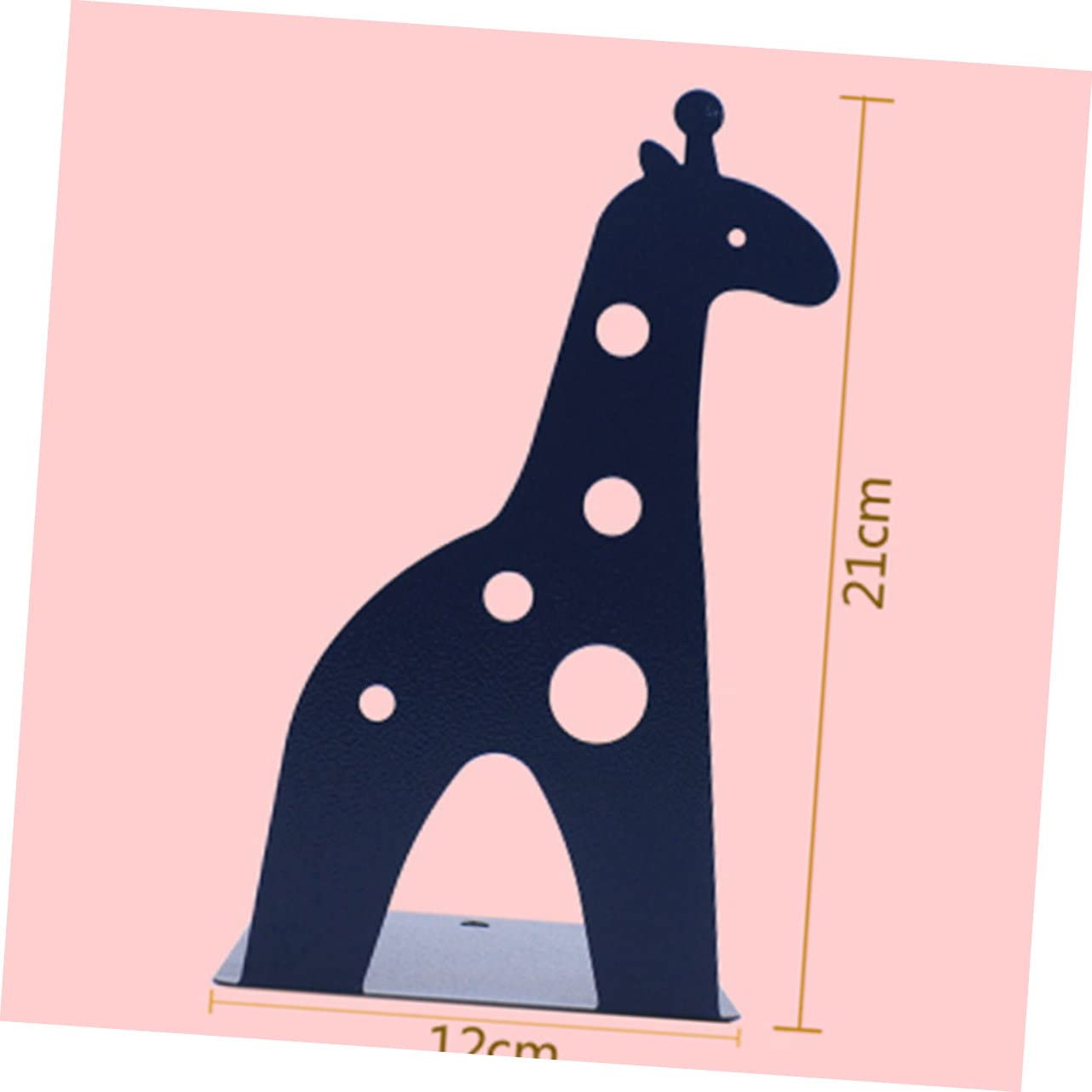 Ciieeo 2Pcs Creative Cartoon Animal Metal Book Supports for Shelves Nonskid Design for Home Office Classroom Library Book Organizers