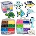 8,000pc Fuse Bead Super Kit w/Sea Animal Pegboards and Templates - 12 Colors, 6 Peg Boards, Tweezers, Ironing Paper, Case - Works with Perler Beads