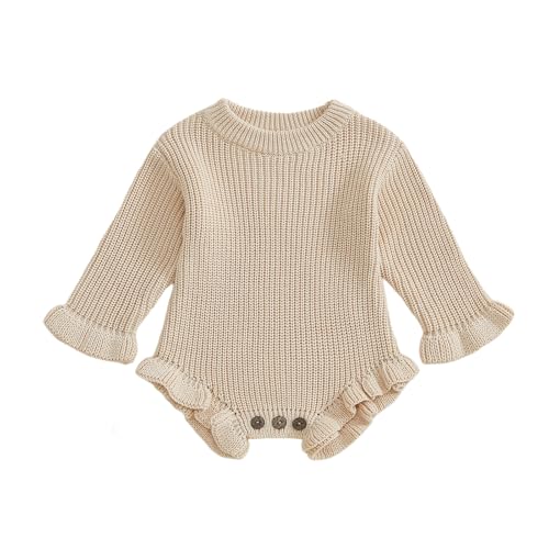 fhutpw Newborn Baby Girl Knit Sweater Romper