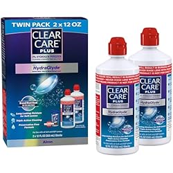 CLEAR CARE PLUS Cleaning & Disinfecting Contact Lens Solution 12 Oz, 2 Pack