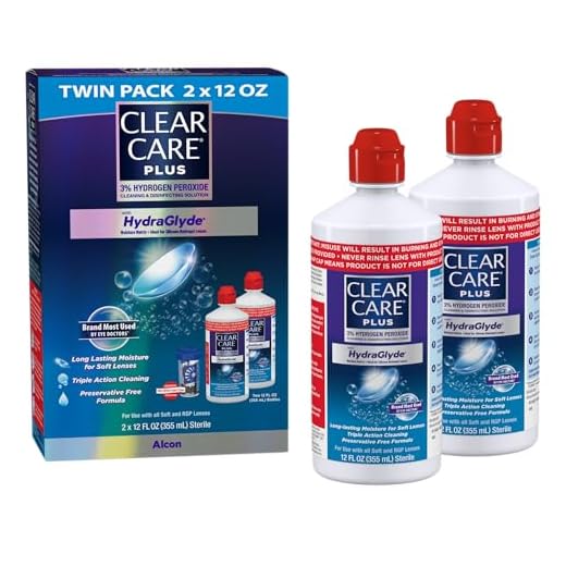 CLEAR CARE Plus Cleaning & Disinfecting Contact Lens Solution, 12 Oz 2 Pack