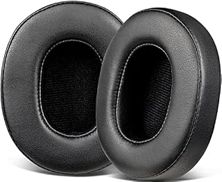 SOULWIT Earpads Cushions Replacement for Skullcandy Hesh 3/ANC/Evo & Venue ANC Wireless & Crusher Wireless/Evo/ANC/360 Over-Ear Headphones, Ear Pads with Upgraded Soft Protein Leather (Black)