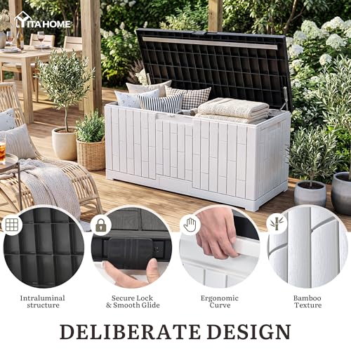 YITAHOME 120 Gallon Outdoor Storage Deck Box by YITAHOME - Used condition - Image 3