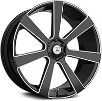 ASANTI Black Label ABL-15 Black w/Milled Accent Wheels 22 In 22x9 15 ABL15-22906815BM