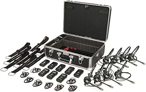 Listen Technologies LKS-3-A1 ListenTALK Collabor-8 System, Includes Eight (8) Headsets and (8) Transceivers for Full-Team Communications, Docking Station Case, Ideal for Larger Teams