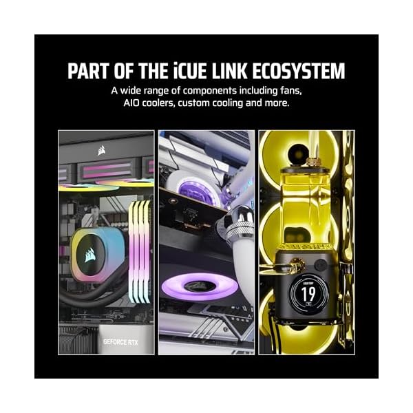 Corsair iCUE LINK LX120-R RGB 120mm PWM Reverse Fan – Single Fan – Low-Noise, Magnetic Dome Bearing, Dual Light Loops, QuikTurn™ Screws, Zero RPM Mode – Black - Image 9