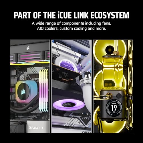 CORSAIR iCUE Link LX120-R RGB 120mm PWM Reverse Fans – Triple Fan Kit – Low-Noise, Magnetic Dome Bearing, Dual Light Loops, CORSAIR QuikTurn Screws, Zero RPM Mode – Black - image 8