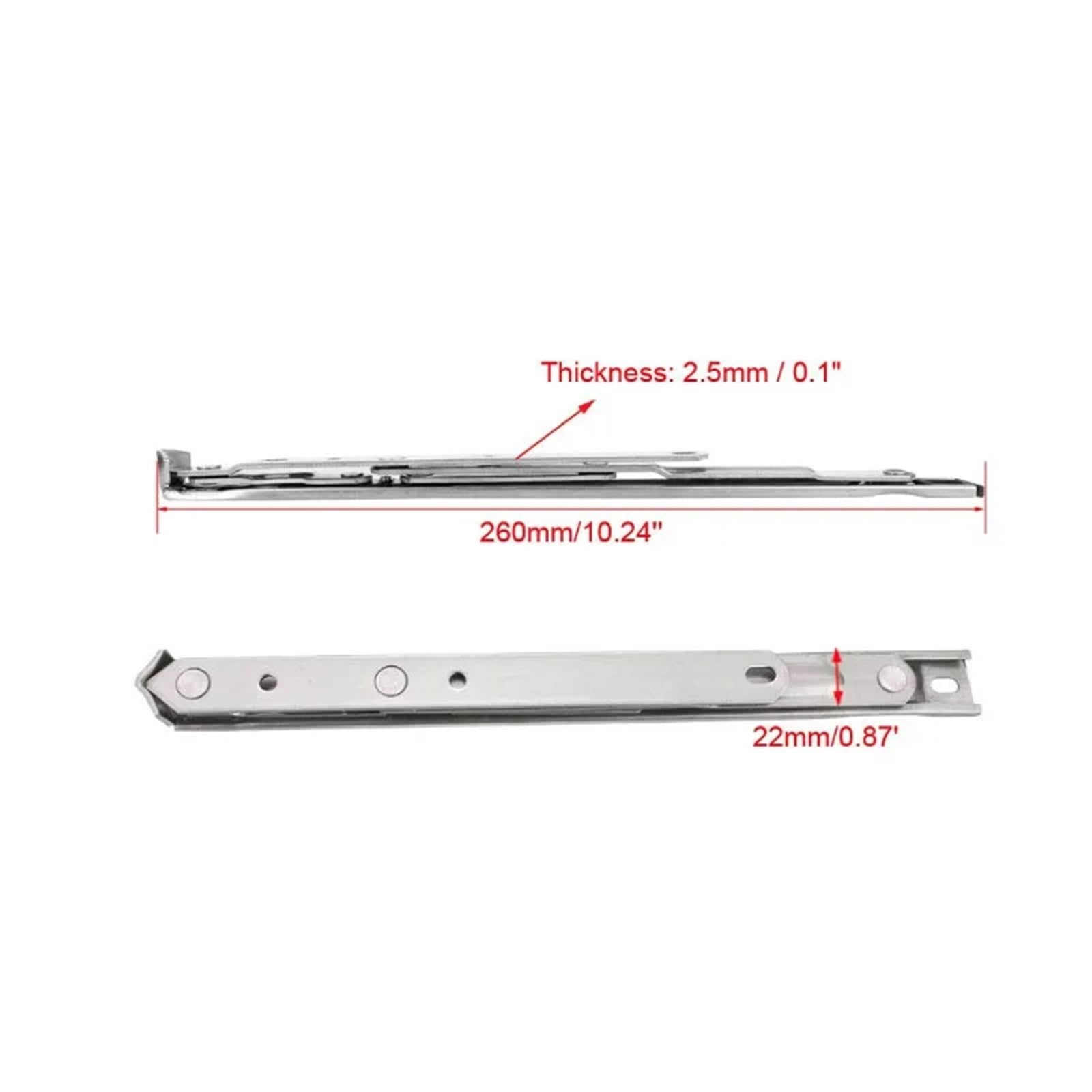 Bisagras Puertas Cocina 8 pulgadas, 10, 12, 14, 16, bisagra for colgar/ventana abatible, acero inoxidable, 2 unidades(10-Inch)